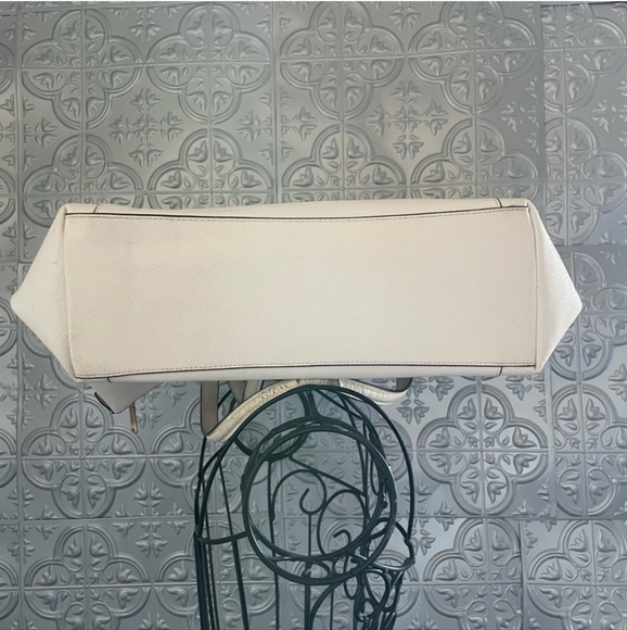 Coach F57526 Off White Ivory Chalk Grossgrain Leather Ava Tote Handbag Purse - Picture 10 of 11